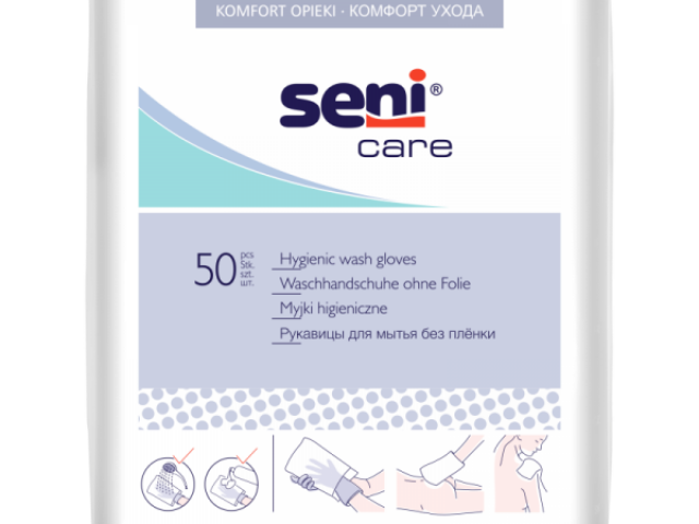 SENI: GANTS DE TOILETTES PAQUET DE 50